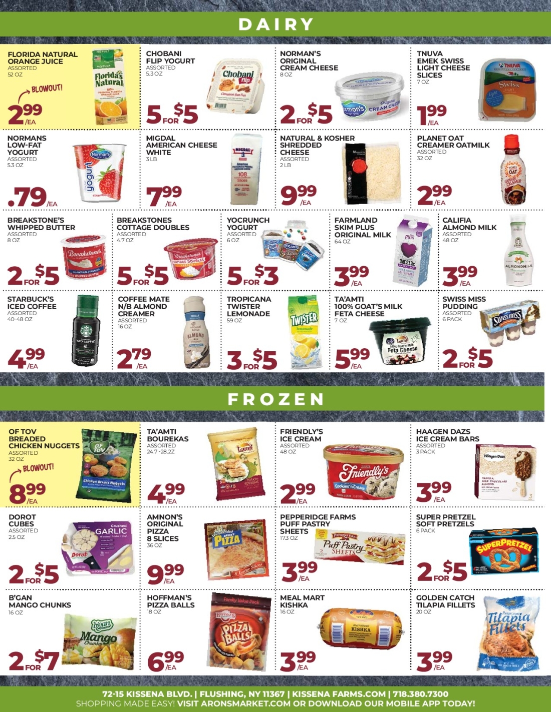 Aron's Kissena Farm's | Kosher Grocery Specials | Queens | WatsOnSale