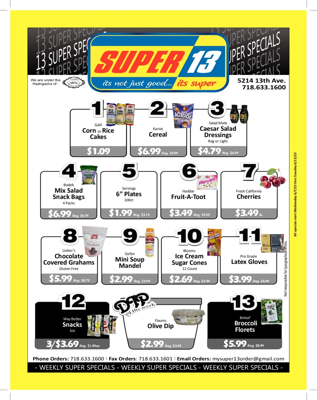 Super 13 Supermarket | Kosher Grocery Specials | Boro Park | WatsOnSale